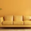 Sofa in living room for mockup, 3D rendering Milano Sofa
